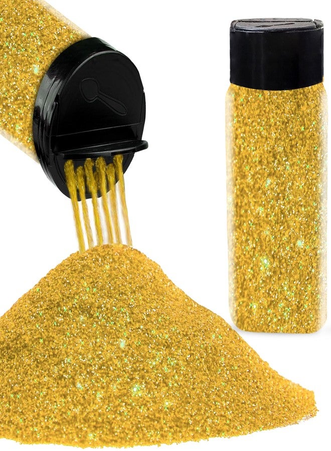 INDIKONB Sparkle Fine Glitter Dust Powder with Sprinkler Bottle | Multicolour Chamki Glitter for Art & Craft, Resin Art, Nail Art, Scrapbooking, Candle Making (50g) (Gold) - Image 1